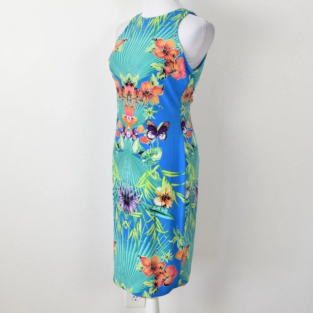 Cache Tropical Floral Sheath Dress - M - Picture 3 of 8